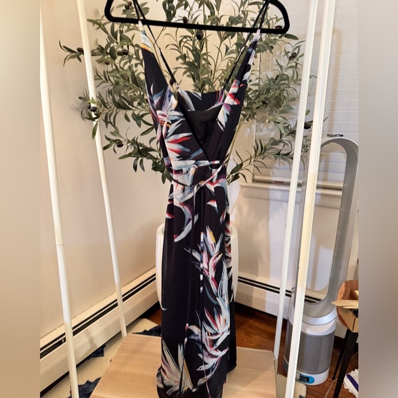 Yumi Kim Black Floral Wrap Dress - Picture 2 of 5